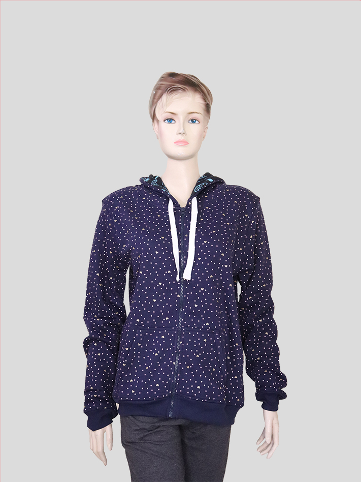 Women Hoodie Jacket With Zipper