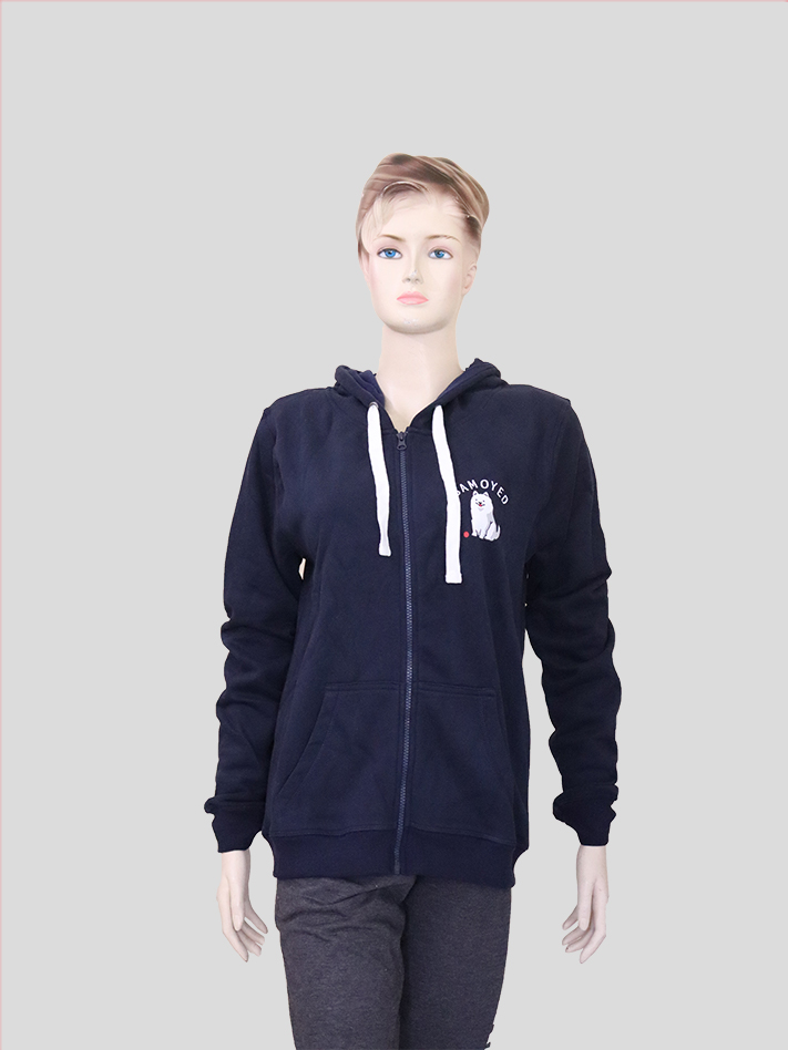 Women Hoodie Jacket With Zipper