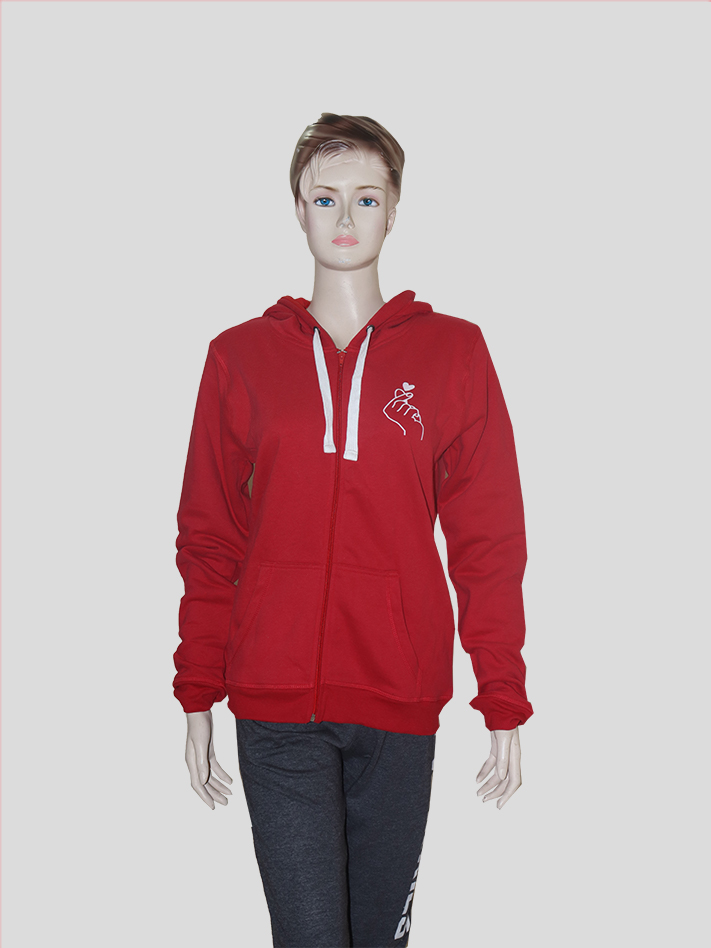Women Hoodie Jacket With Zipper