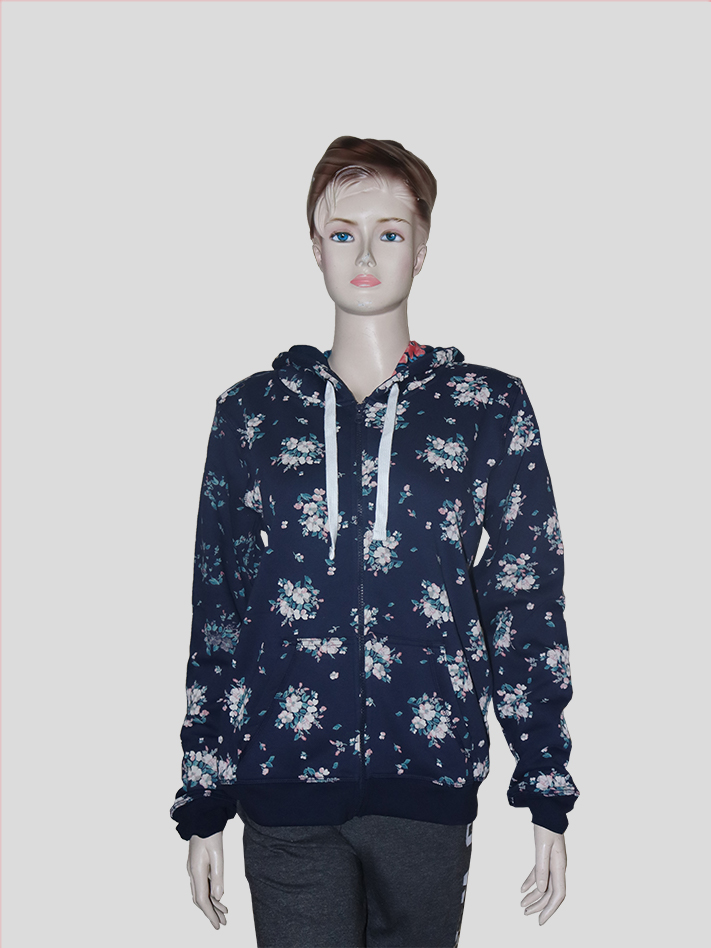Women Hoodie Jacket With Zipper