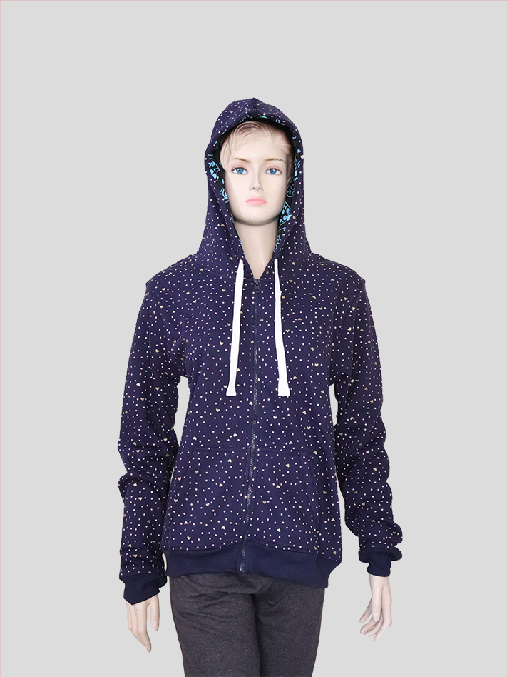 Women Hoodie Jacket With Zipper