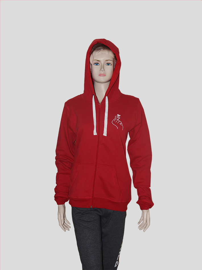 Women Hoodie Jacket With Zipper