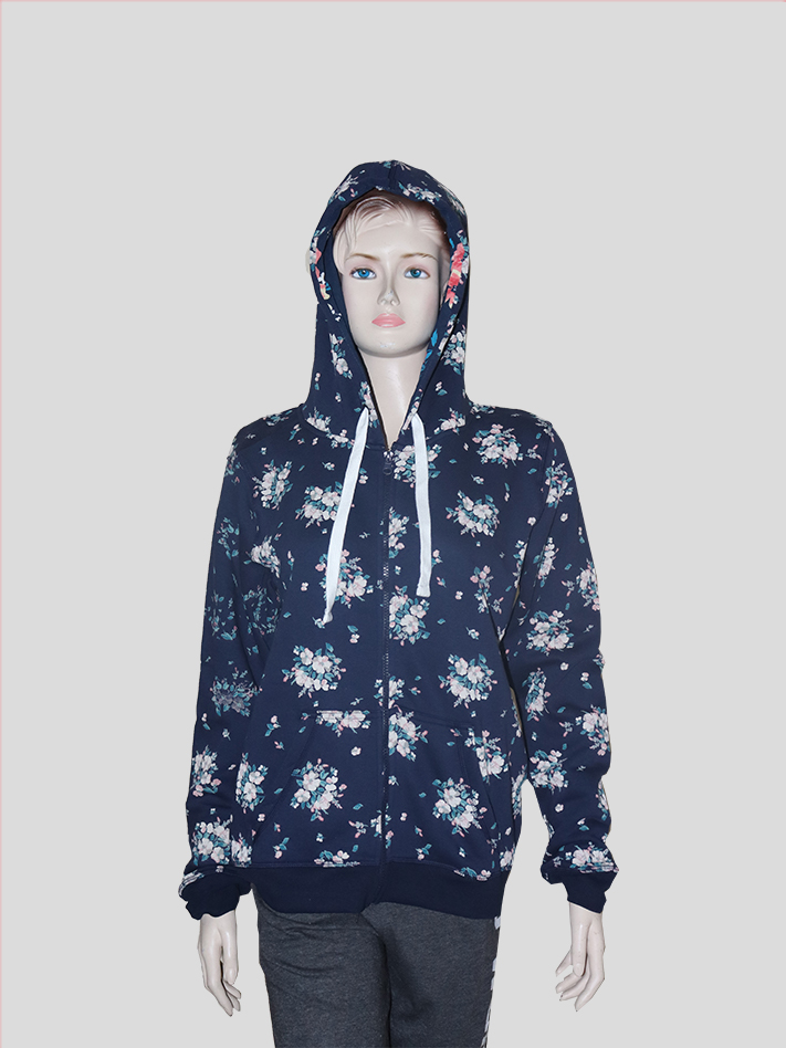 Women Hoodie Jacket With Zipper